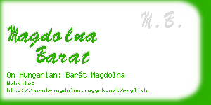 magdolna barat business card